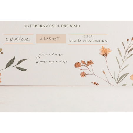 Invitación modelo acuarela